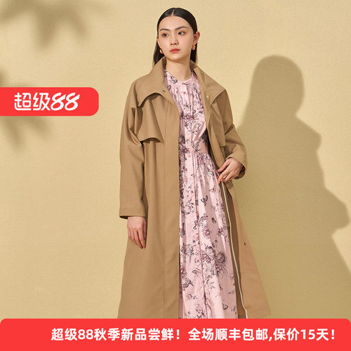 绵羊毛简约通勤高级感风衣女外套