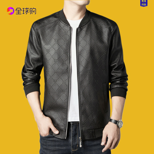 名牌正品高端2025春季新款男士皮衣外套中年爸爸装休闲皮夹克男士