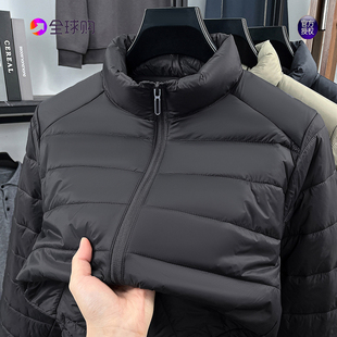 轻薄棉衣加厚时尚 休闲高端冬季 男士 立领简约保暖棉袄 羊毛填充