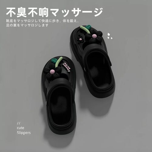 日本MUJX新品玛丽珍洞洞鞋女2026新款夏外穿厚底防滑可爱凉拖鞋女