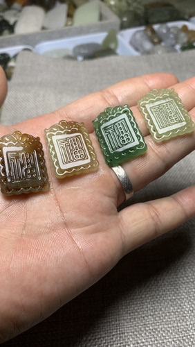 天然和田玉碧玉糖料白玉福牌包挂吊坠挂件毛衣链提溜礼物生日妈妈