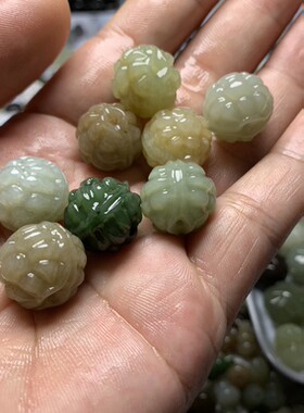 天然和田玉新疆糖料富甲天下乌龟甲珠子吊坠手链毛衣链手链配件