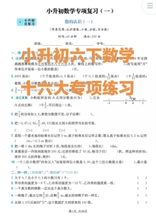 2026小升初六下数学总复习十六大专项练习36页电子版附答案人教版
