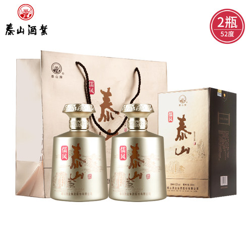 泰山牌儒风泰山52度浓香型白酒