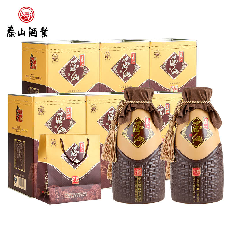 泰山窖藏酒仙 39度小窖佳酿 浓香型白酒礼盒 500ml*6瓶