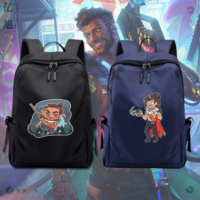 lol游戏影哨阿克尚联盟周边男女同款时尚双肩背包中学生书包tt