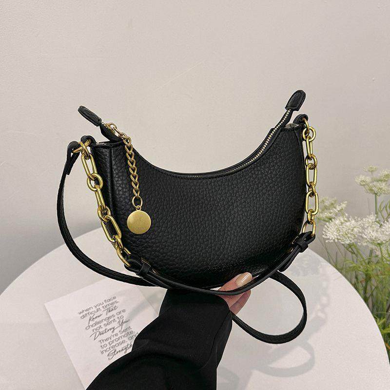 韩式简约洋气饺子包包女2025新款百搭休闲斜挎包高级感单肩腋下包,箱包皮具/热销女包/男包,通用款女包,淘宝优惠券,粉丝福利购,淘宝优惠卷