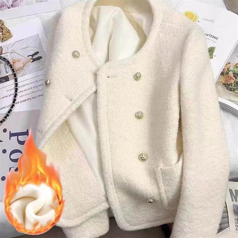 米色加厚香风外套短款气质2025新款高级时尚休闲上衣,女装/女士精品,时尚套装,淘宝优惠券,粉丝福利购,淘宝优惠卷