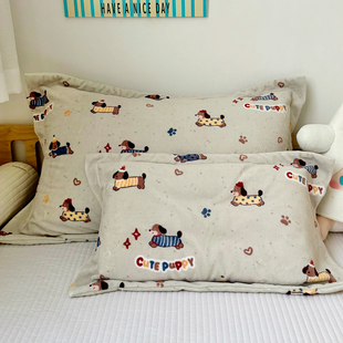 儿童牛奶绒枕头套30x50宝宝绒枕芯内胆套40x60学生枕套35x55单个