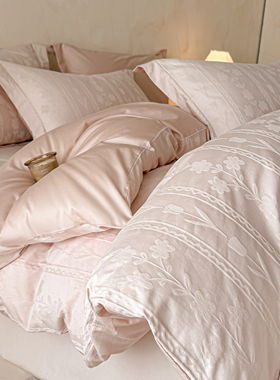 60支长绒棉被套单件200x230高端提花a类加大被罩全棉纯棉220x240