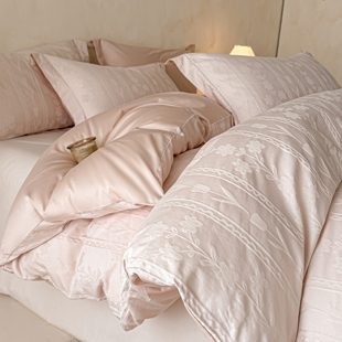 60支长绒棉被套单件200x230高端提花a类加大被罩全棉纯棉220x240