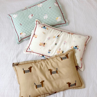 全棉双层纱儿童枕套30x50一对装