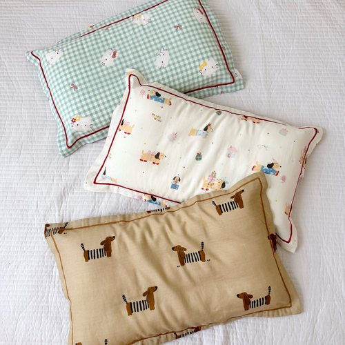 全棉双层纱儿童枕套30x50一对装