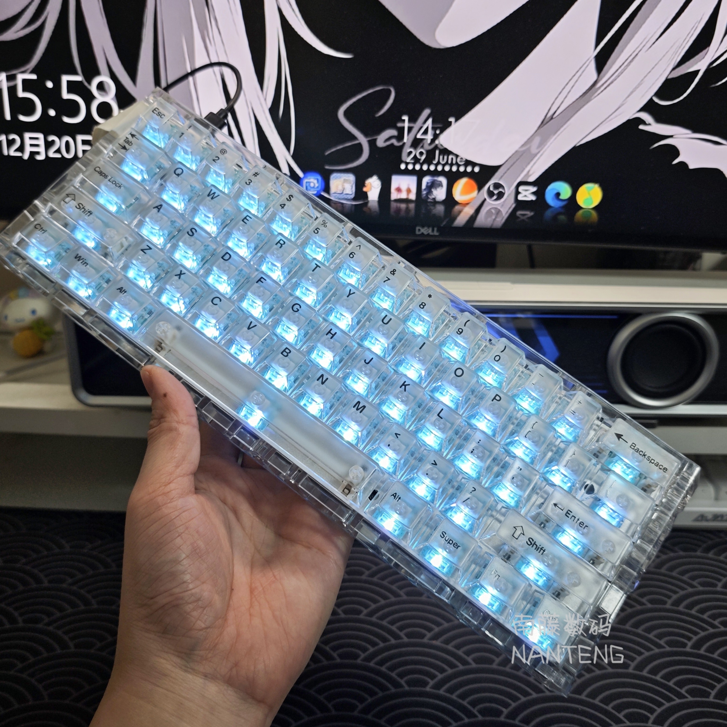 白雾透顶面磨砂四周透明键帽PC磁轴键帽原厂高度机械键盘通用EV63,电脑硬件/显示器/电脑周边,键帽,淘宝优惠券,粉丝福利购,淘宝优惠卷