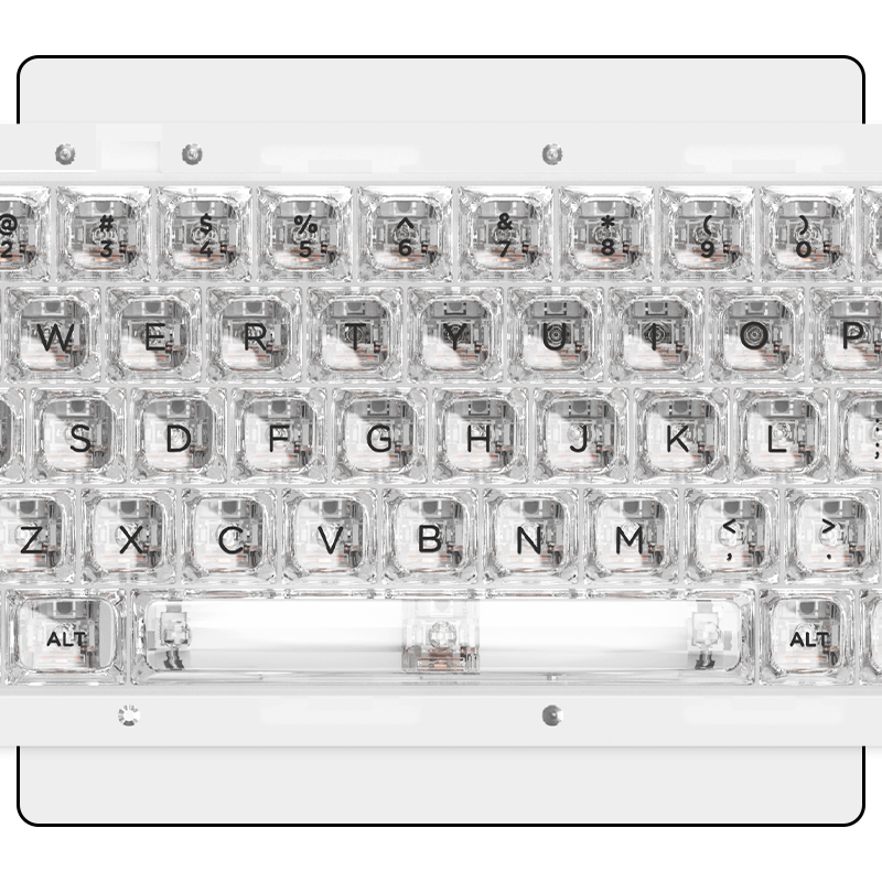 冰晶全透明机械键盘键帽MDA客制化键帽十字轴F75/F98/F87配列通用