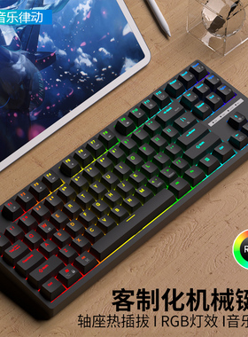 R87 Pro电竞机械键盘游戏有线电脑RGB热插拔客制化茶轴98/108配列