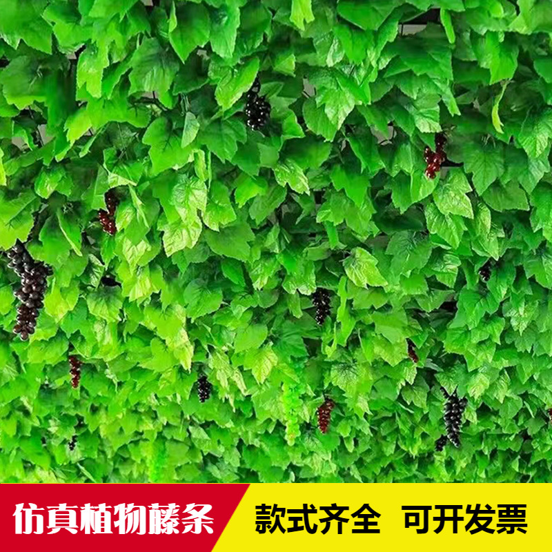 仿真植物藤条葡萄叶绿萝叶缠绕吊顶装饰仿真藤条叶子仿真绿植藤蔓