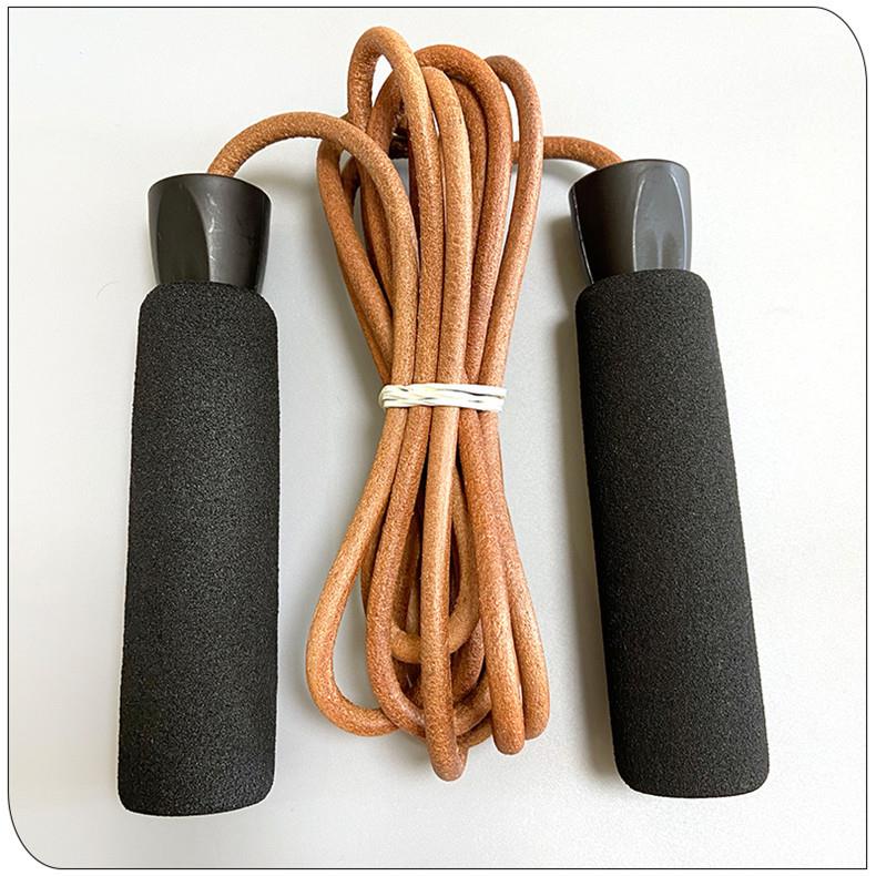 牛皮跳绳轴承跳绳 可调节跳绳 速度跳绳运动跳绳厂家定制