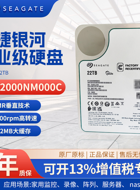 正品希捷银河系企业级ST22000NM000C硬盘22TB机械硬盘服务器sata