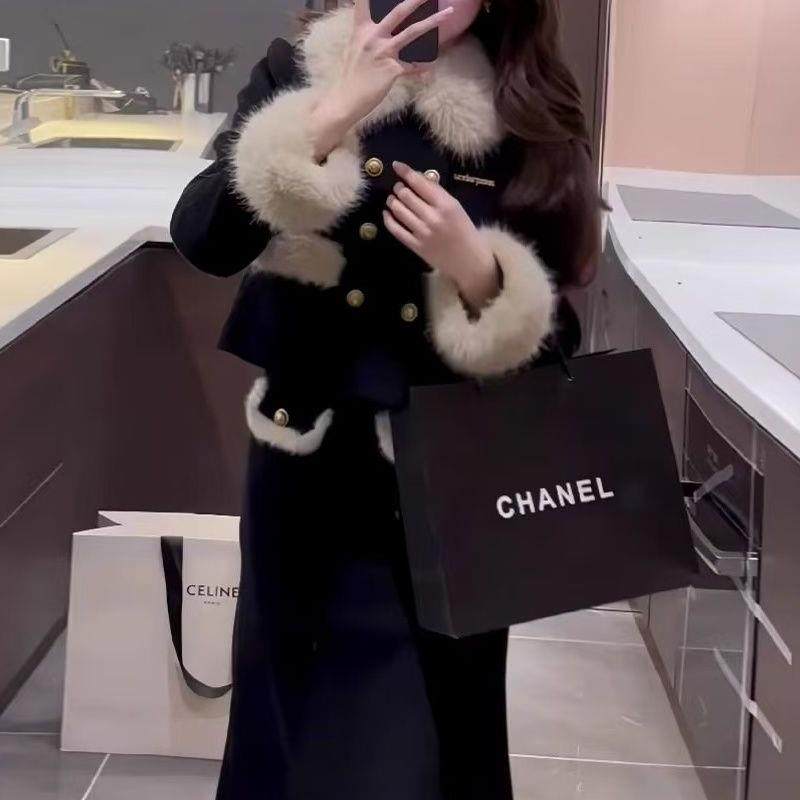 法式小香风毛呢外套半身裙两件套气质富家千金百搭时髦高级感套装,女装/女士精品,时尚套装,淘宝优惠券,粉丝福利购,淘宝优惠卷