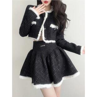 法式气质名媛高端女神范春季小香风外套高腰半身裙设计感小众套装