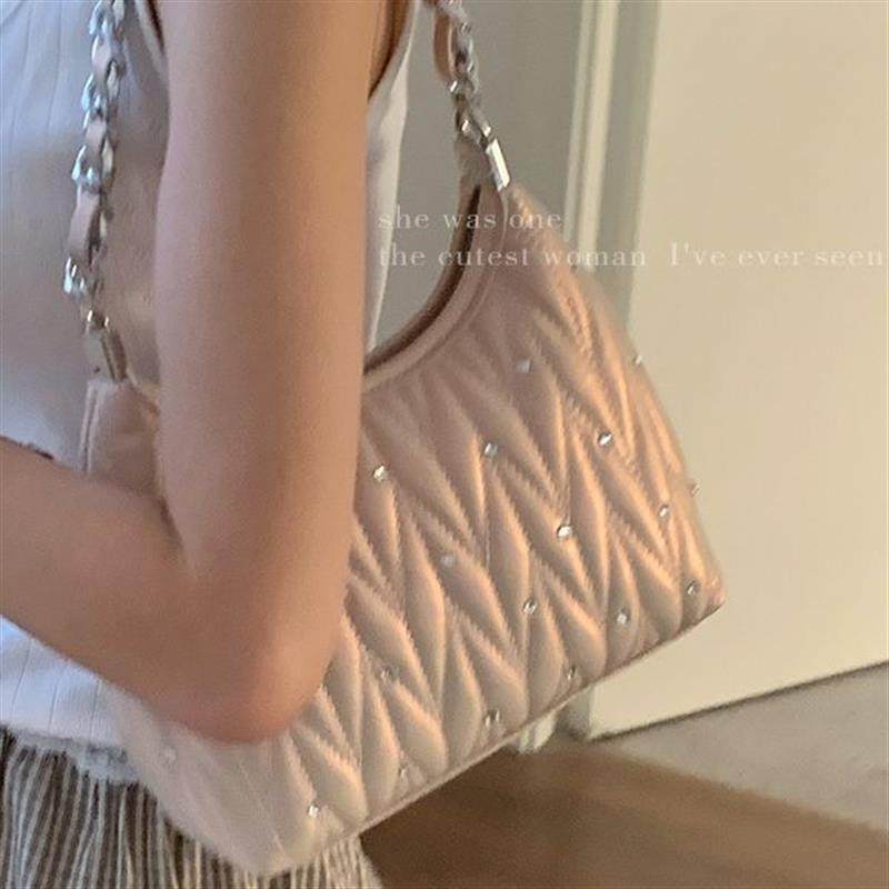 香风腋下包女2025新款夏季时尚菱格链条包百搭单肩小众斜挎包,箱包皮具/热销女包/男包,通用款女包,淘宝优惠券,粉丝福利购,淘宝优惠卷