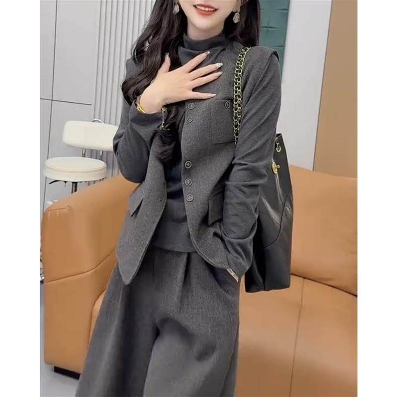 一整套高级时尚毛呢套装2025秋季新款三件套洋气显瘦秋冬马甲爆款,女装/女士精品,时尚套装,淘宝优惠券,粉丝福利购,淘宝优惠卷