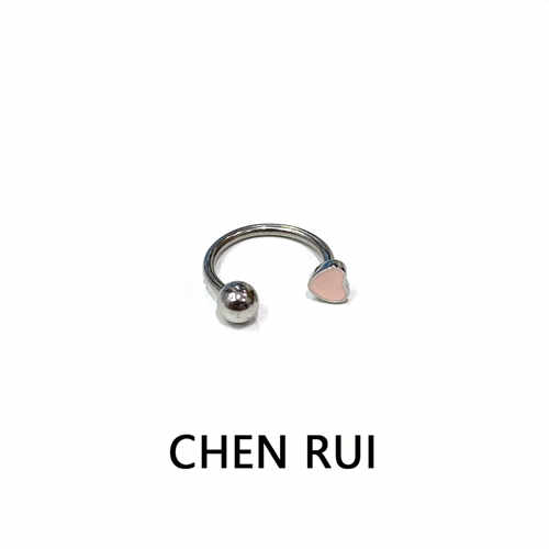 钛钢辣妹朋克爱心小众滴油唇环