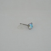 钛合金耳钉养耳洞f136材质设计感直针黑色女0.8高级感耳堵款 锆石