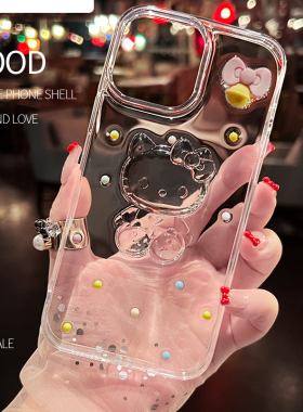 KK猫苹果17原创iphone16promax新款手机壳15滴胶14闪粉13防摔8plus透明xs保护套12mini女7硅胶可爱se小众适用