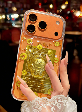 叮当猫华为mate80手机壳透明p90立体60滴胶p70黄色M70适用50保护套女40转运新年nova14爆闪粉13pro卡通可爱