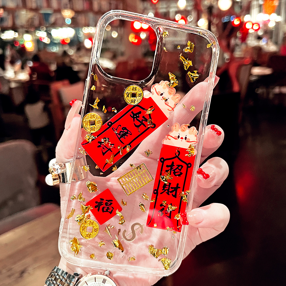 龙对联适用苹果16原创手机壳iphone15promax新款14滴胶13金箔xr防摔8plus透明xs保护套mini硅胶7招财se好运12