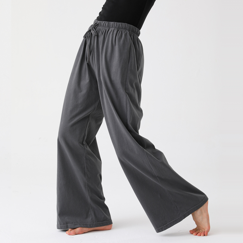 秋冬男女纯棉宽松古典舞现代舞中国舞练功裤舞蹈阔腿裤长裤送上衣