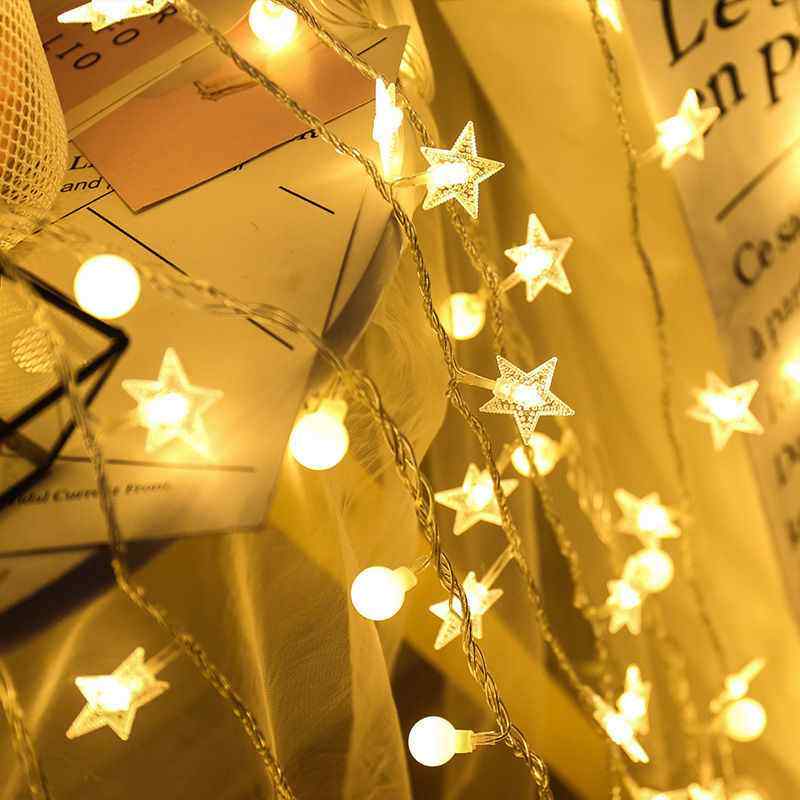 led网红灯星星灯房间卧室装饰灯节日圣诞灯小闪灯彩灯挂灯防水灯