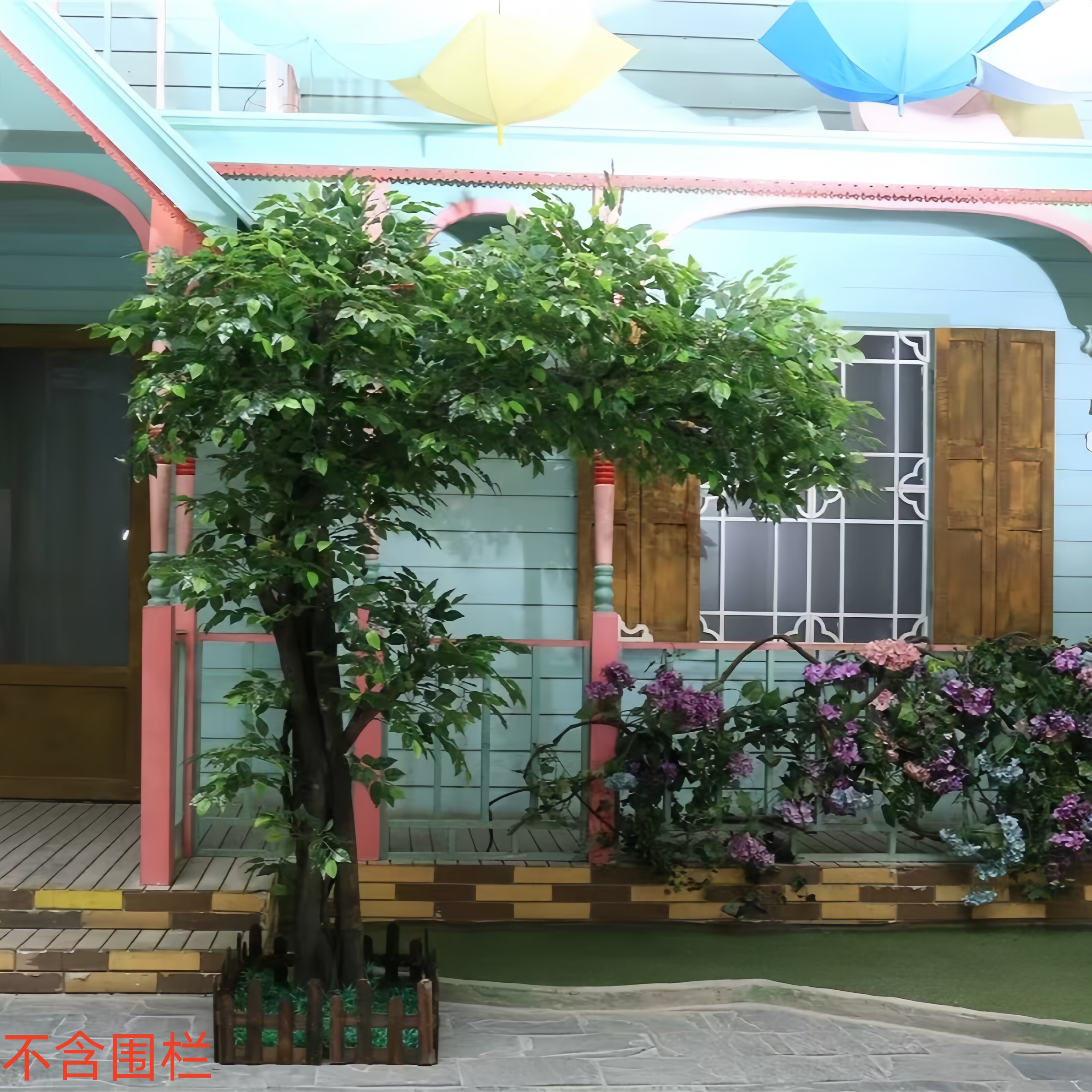 假树大型婚庆绿植氛围布置假树景