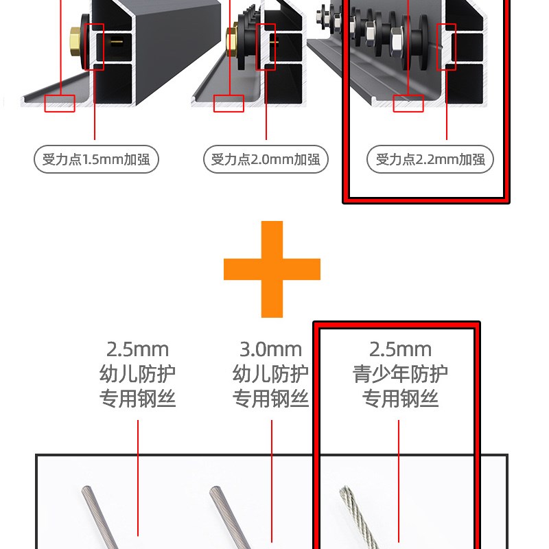 幼儿园楼梯防护网隐形儿童安全护栏防坠网防护栏网安防猫复式
