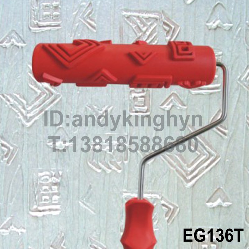 肌理漆艺术橡胶树皮m工具硅藻泥印木纹压花油漆墙艺滚筒刷135-158