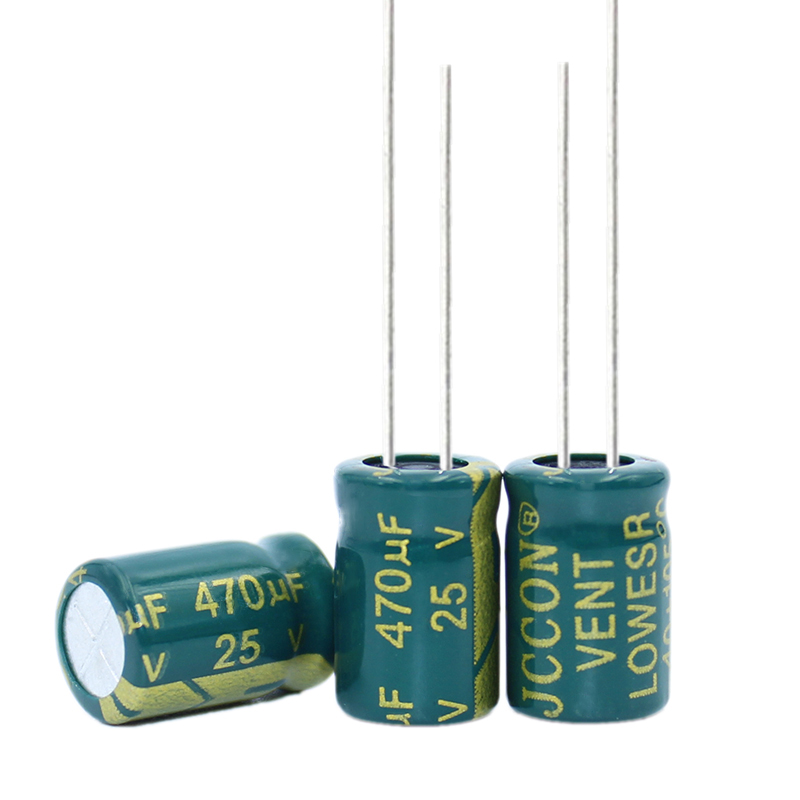 25v470uf 25v JCCrON绿金 电源适配器高频低阻电容8x12  500个一