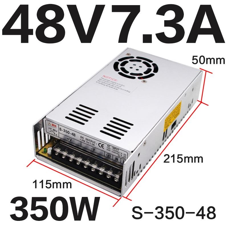 明纬NES/S-350W400-24v15a工业5V监控12v变压器直流开关电源盒48v