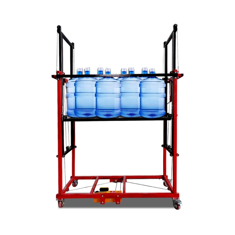 电动升降脚手架自动升降机平台遥控移动工地家用装修可折叠便携式