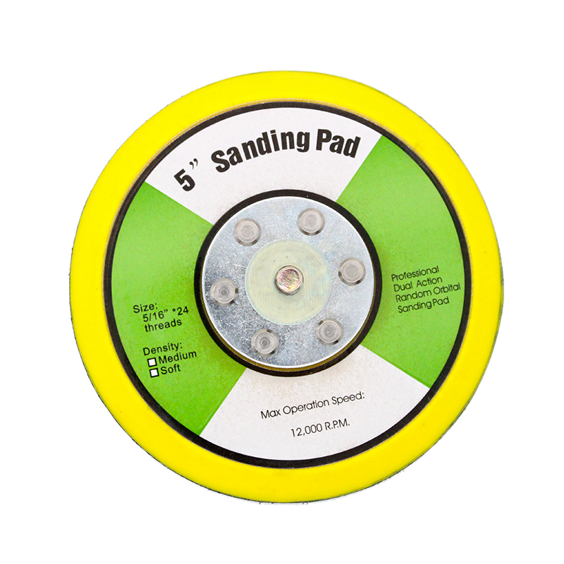植绒砂纸5寸圆形气动打磨机砂纸片125mm圆盘自粘砂纸片木工打磨片