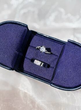 高颜值仿真情侣款钻戒女结婚对戒婚礼仪式用求婚爆闪网红推荐爆款