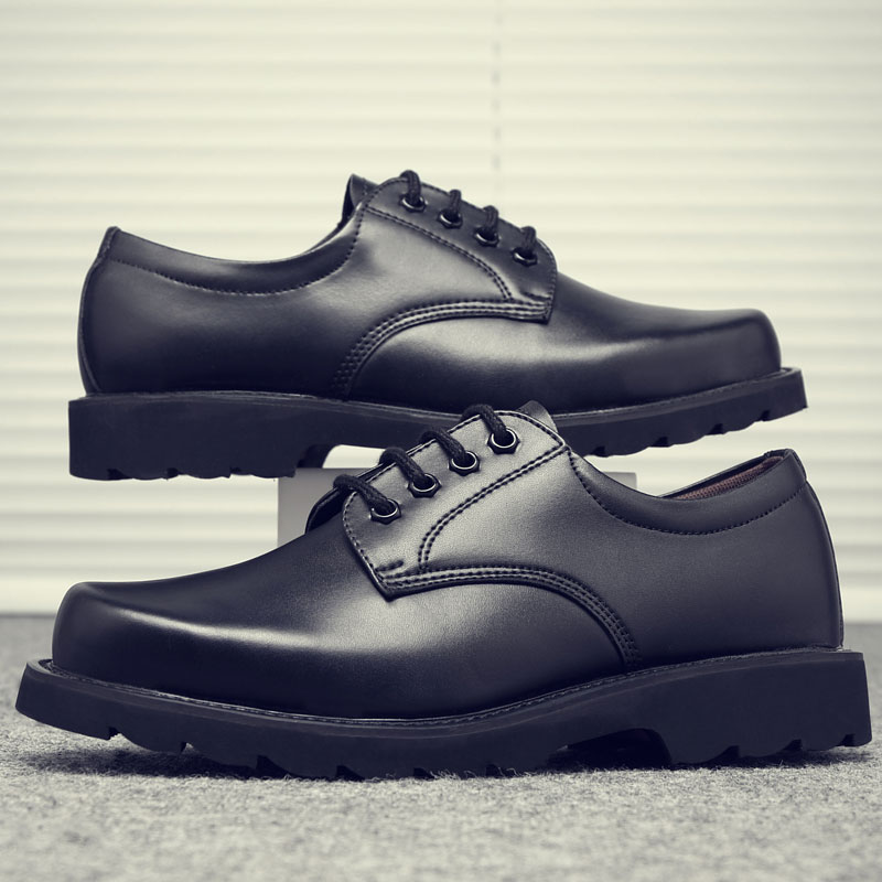 新款低帮真皮大头鞋工装鞋马丁鞋