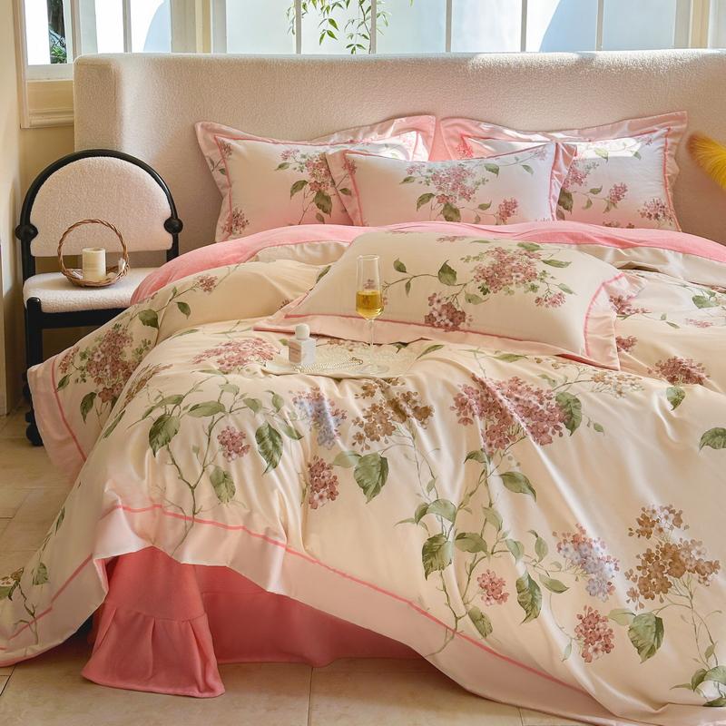 新款A纯棉B牛奶绒四件套