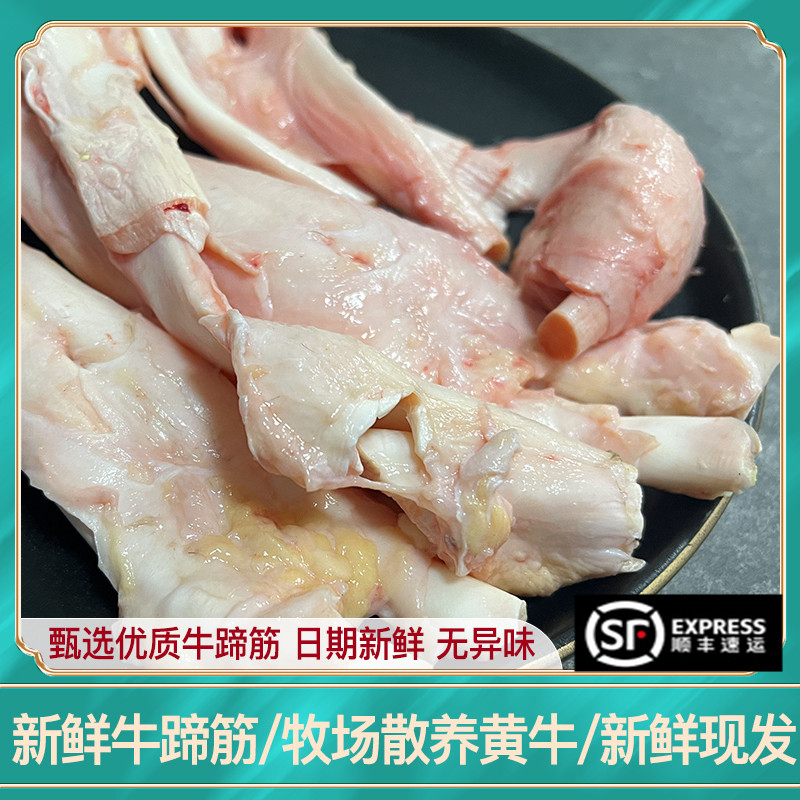 1斤新鲜生牛蹄筋顺丰包邮 正宗整只生牛筋  黄牛蹄筋 整根牛脚筋