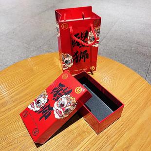盒子新年春节手提福字窗花礼品袋定制log 袋子放春联包装 装 对联