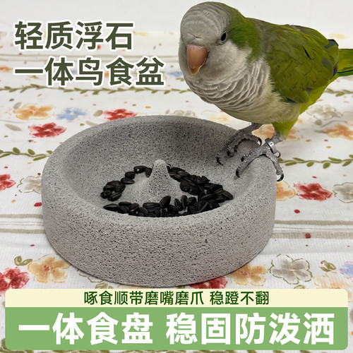 鹦鹉食盒磨爪磨牙食水两用