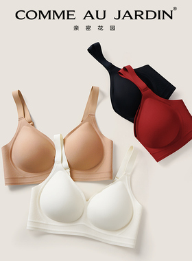 CAJ水晶软支撑4排扣固定杯收副乳防外扩小胸聚拢无感文胸内衣可颂