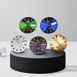 老双狮字面适用46941 46943机芯28.46mm双狮表盘字面表面手表配件