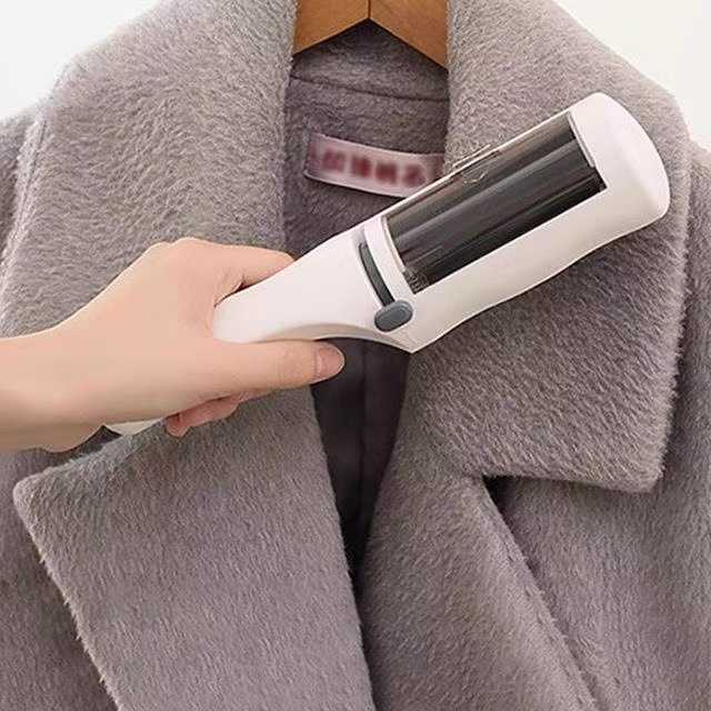 热销静电除毛器粘毛滚筒衣物除尘清洁刷宠物可水洗迷你干洗器